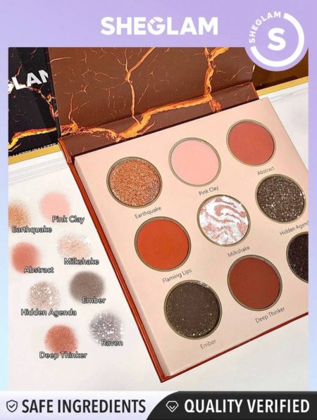 SHEGLAM Lots To Lava Palette 9-Clolor Matte Shimmer Eyeshadow